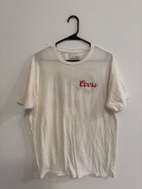 L.A. Colors White Short Sleeve Tee with Red Coors Script